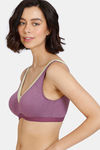 Zivame Happy Basics Double Layered Non Wired 3/4Th Coverage Slip-On Home Bra - Purple Passion — thumbnail 3